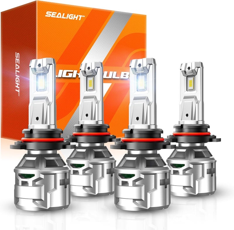 SEALIGHT 9005 9006 Fog Bulbs 60000LM 2025 Edition IP68 Water Proof, Brightest X5 9005 9006 lights Easy Installation for Headlight Housings, Plug and Play 10 Years Lifespan, Pack of 4 - Image 1